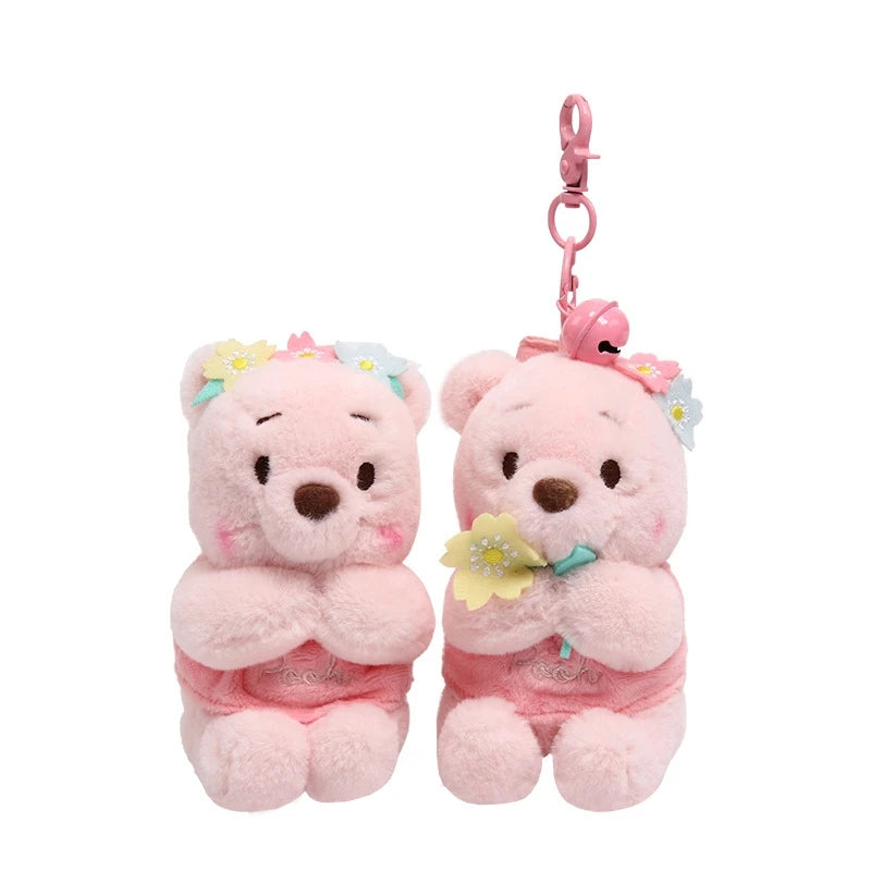 12cm Disney Plush Toys Fantasy Sakura Winnie Bear Pendant Bag Accessories Keychain Bag Car Pendant Valentine's Day Gift 12cm Disney Plush Toys Fantasy Sakura Winnie Bear Pendant Bag Accessories Keychain Bag Car Pendant Valentine's Day Gift